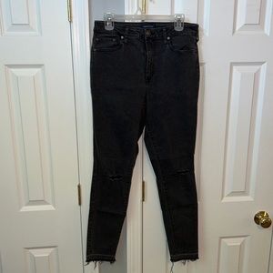 Aeropostale black washed ripped jeans
